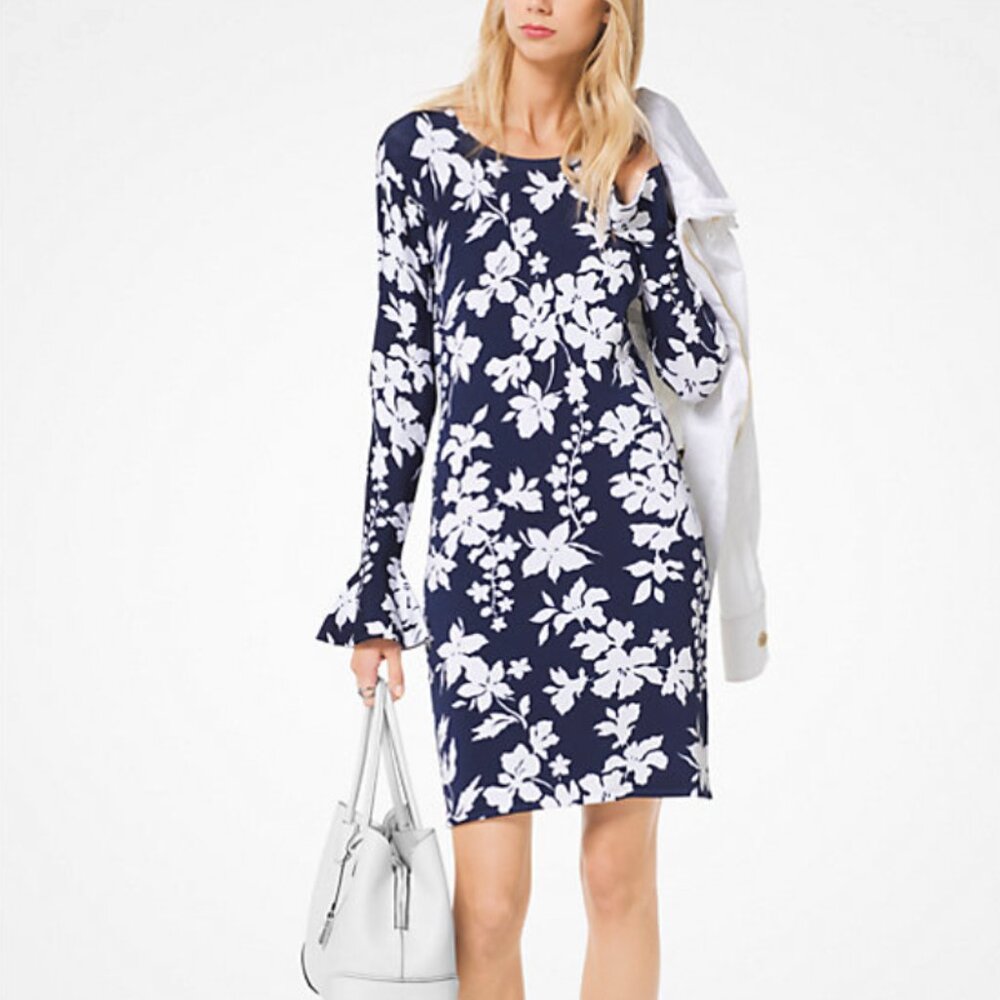 MICHAEL KORS Floral Stretch Dress Size XS